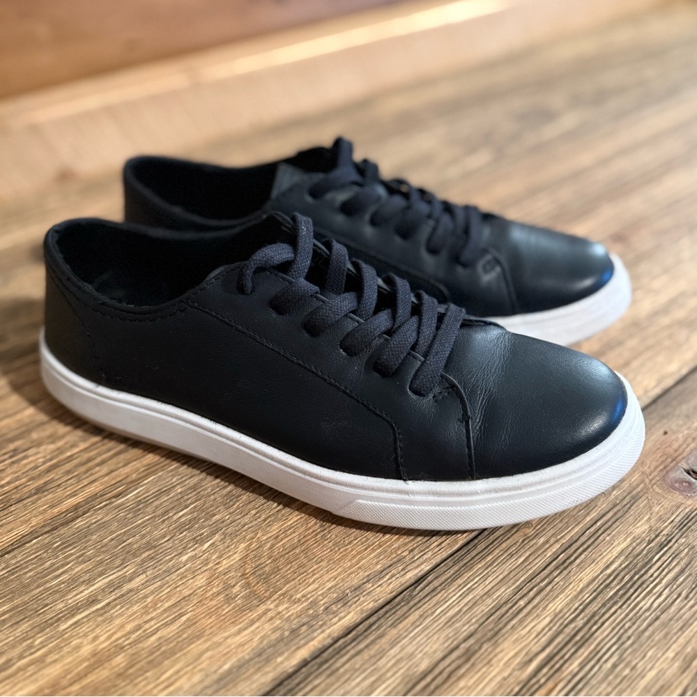 Patina Black Leather Sneakers
